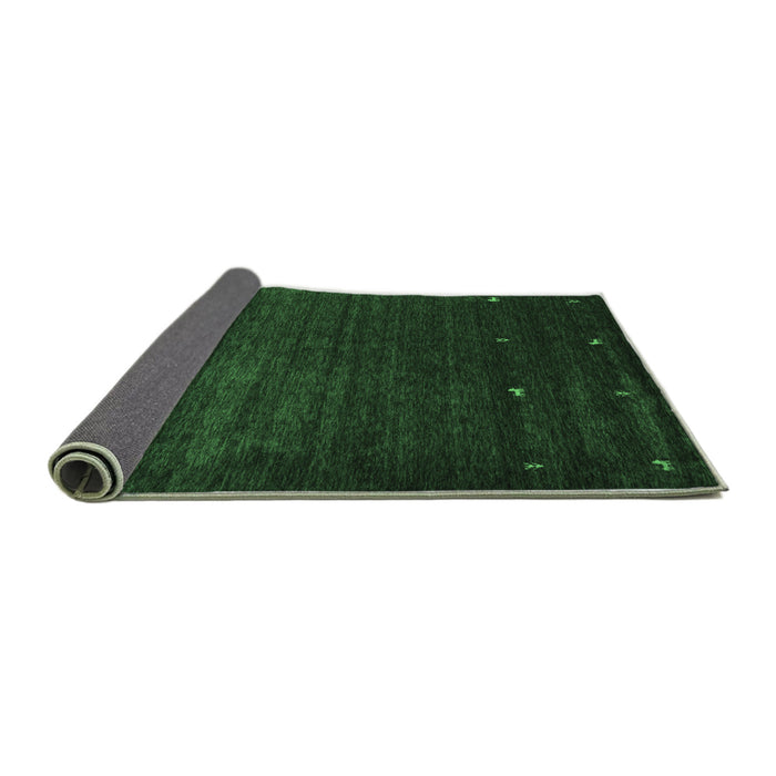 Sideview of Abstract Emerald Green Contemporary Rug, con927emgrn