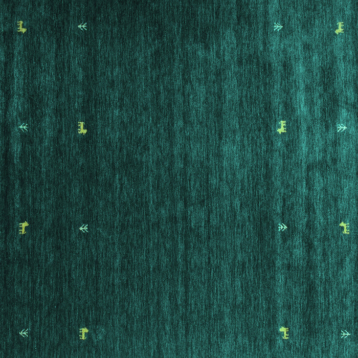 Square Machine Washable Abstract Turquoise Contemporary Area Rugs, wshcon927turq