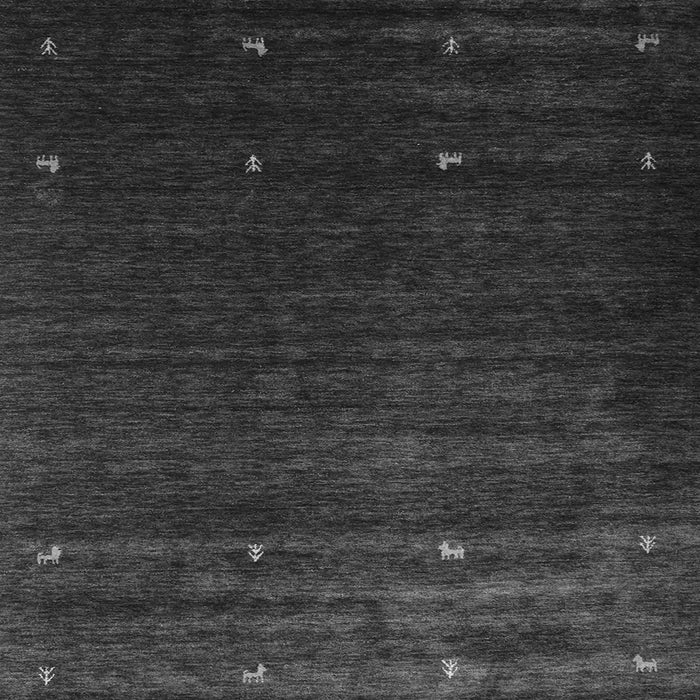 Round Machine Washable Abstract Gray Contemporary Rug, wshcon927gry