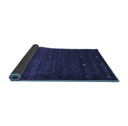 Sideview of Abstract Blue Contemporary Rug, con927blu