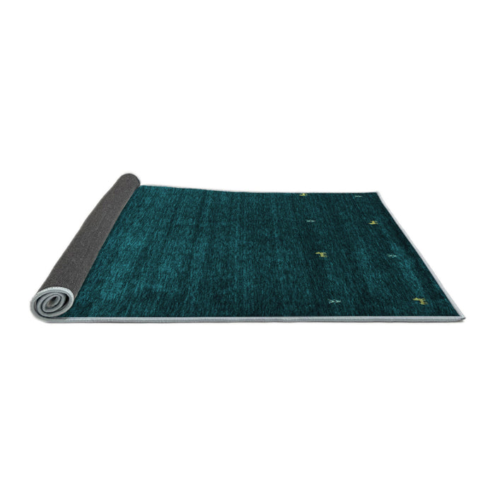 Sideview of Abstract Light Blue Contemporary Rug, con927lblu