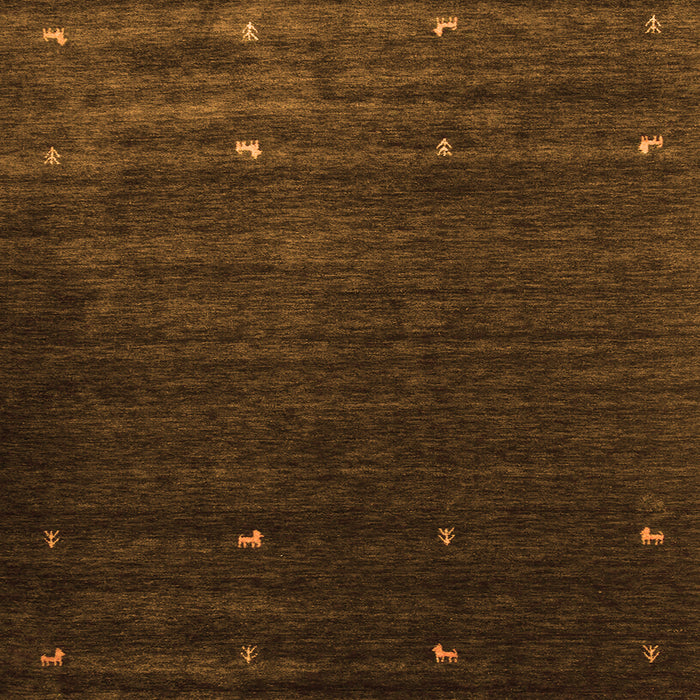 Serging Thickness of Abstract Orange Contemporary Rug, con927org