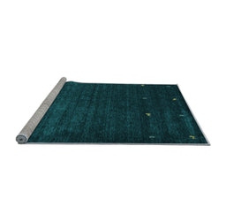 Sideview of Machine Washable Abstract Light Blue Contemporary Rug, wshcon927lblu