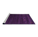 Serging Thickness of Machine Washable Contemporary Dark Purple Rug, wshcon928