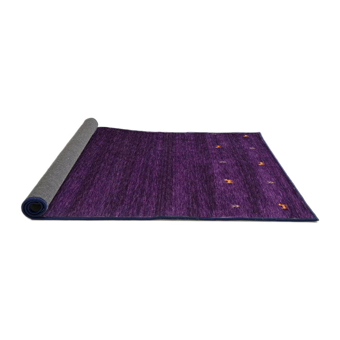 Thickness of Contemporary Dark Purple Modern Rug, con928