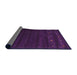 Thickness of Contemporary Dark Purple Modern Rug, con928