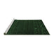 Sideview of Machine Washable Abstract Emerald Green Contemporary Area Rugs, wshcon928emgrn