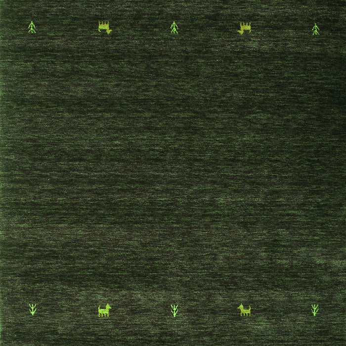 Abstract Green Contemporary Rug, con928grn