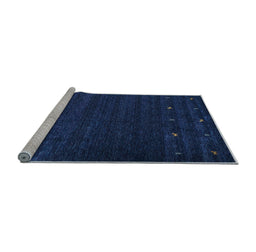 Sideview of Machine Washable Abstract Light Blue Contemporary Rug, wshcon928lblu