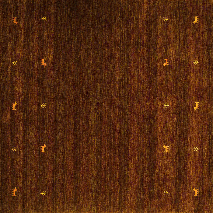 Square Abstract Yellow Contemporary Rug, con928yw