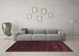 Machine Washable Abstract Brown Contemporary Rug in a Living Room,, wshcon928brn