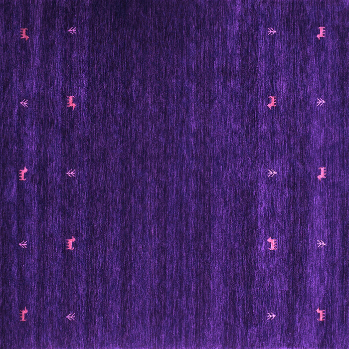 Square Machine Washable Abstract Purple Contemporary Area Rugs, wshcon928pur