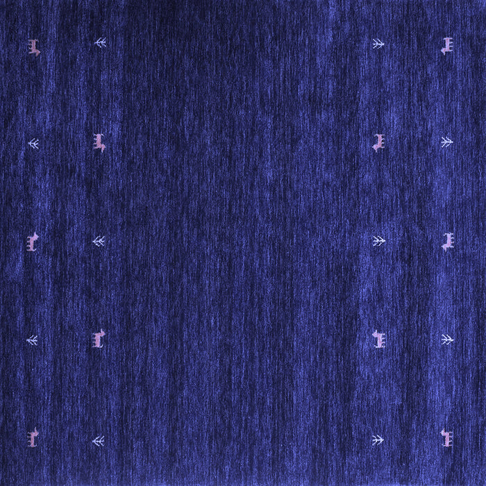 Square Abstract Blue Contemporary Rug, con928blu