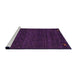 Serging Thickness of Machine Washable Contemporary Purple Rug, wshcon929