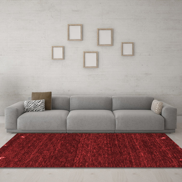 Contemporary Red Washable Rugs