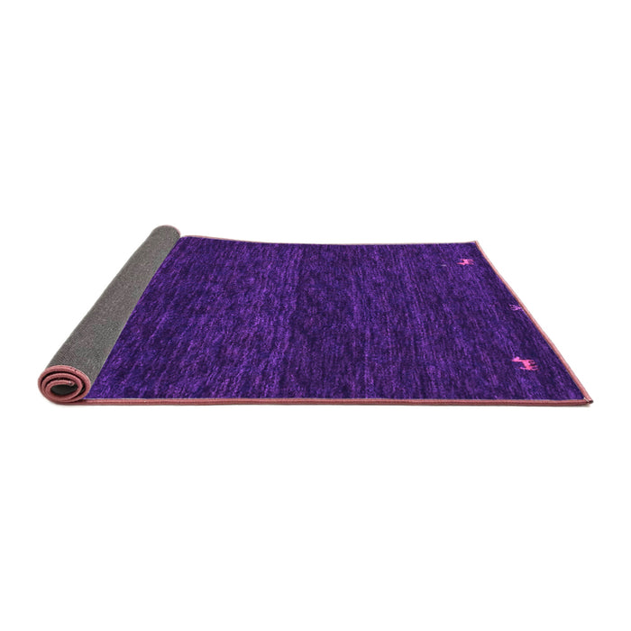 Sideview of Abstract Purple Contemporary Rug, con929pur