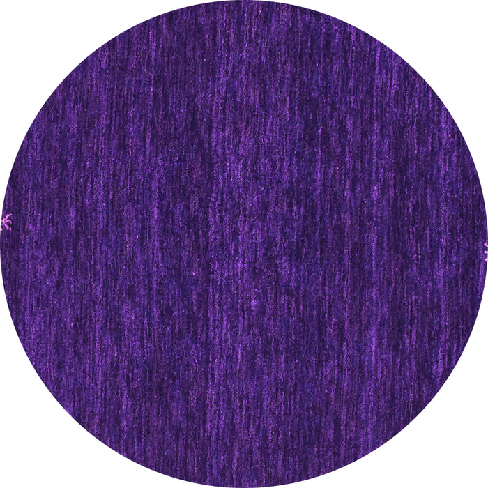 Round Abstract Purple Contemporary Rug, con929pur