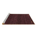Sideview of Machine Washable Abstract Brown Contemporary Rug, wshcon929brn