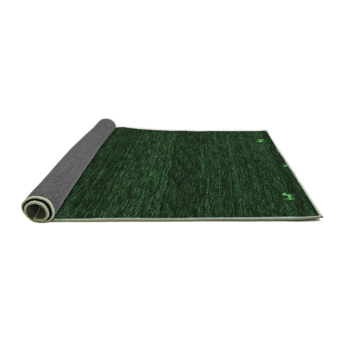 Sideview of Abstract Emerald Green Contemporary Rug, con929emgrn