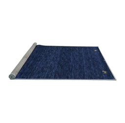 Sideview of Machine Washable Abstract Light Blue Contemporary Rug, wshcon929lblu