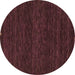 Round Abstract Brown Contemporary Rug, con929brn