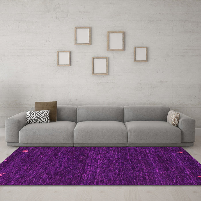 Machine Washable Abstract Pink Contemporary Rug in a Living Room, wshcon929pnk