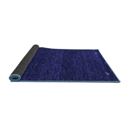 Sideview of Abstract Blue Contemporary Rug, con929blu
