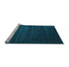 Sideview of Machine Washable Abstract Light Blue Contemporary Rug, wshcon92lblu