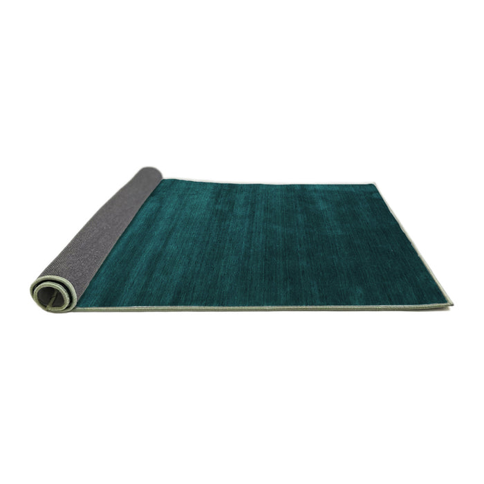 Sideview of Abstract Turquoise Contemporary Rug, con92turq