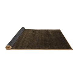 Sideview of Abstract Brown Contemporary Rug, con92brn