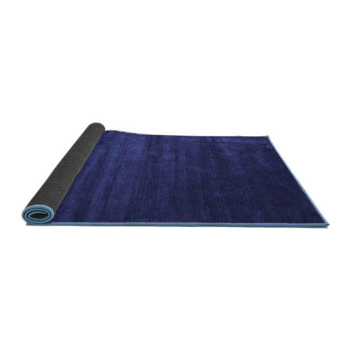Sideview of Abstract Blue Contemporary Rug, con92blu
