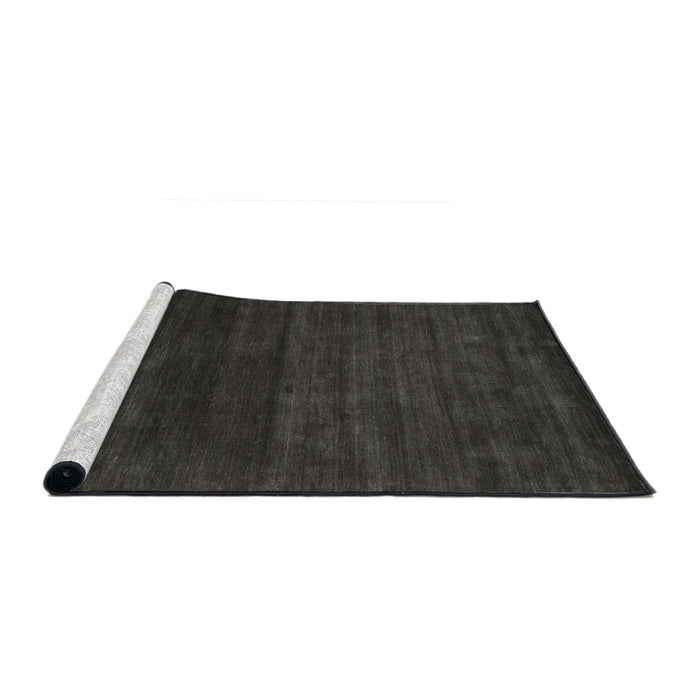 Serging Thickness of Machine Washable Contemporary Charcoal Black Rug, wshcon93