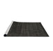 Serging Thickness of Machine Washable Contemporary Charcoal Black Rug, wshcon93