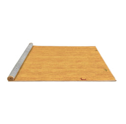 Sideview of Machine Washable Abstract Brown Contemporary Rug, wshcon930brn