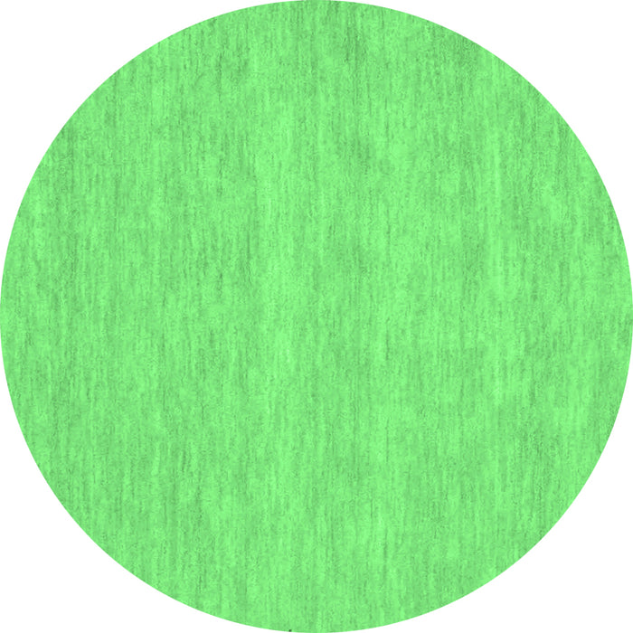 Round Abstract Emerald Green Contemporary Rug, con930emgrn