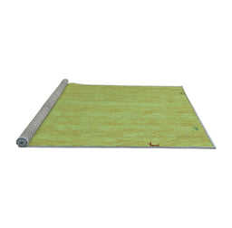 Sideview of Machine Washable Abstract Light Blue Contemporary Rug, wshcon930lblu