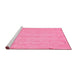 Sideview of Machine Washable Abstract Pink Contemporary Rug, wshcon930pnk