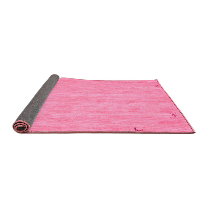 Sideview of Abstract Pink Contemporary Rug, con930pnk