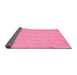 Sideview of Abstract Pink Contemporary Rug, con930pnk