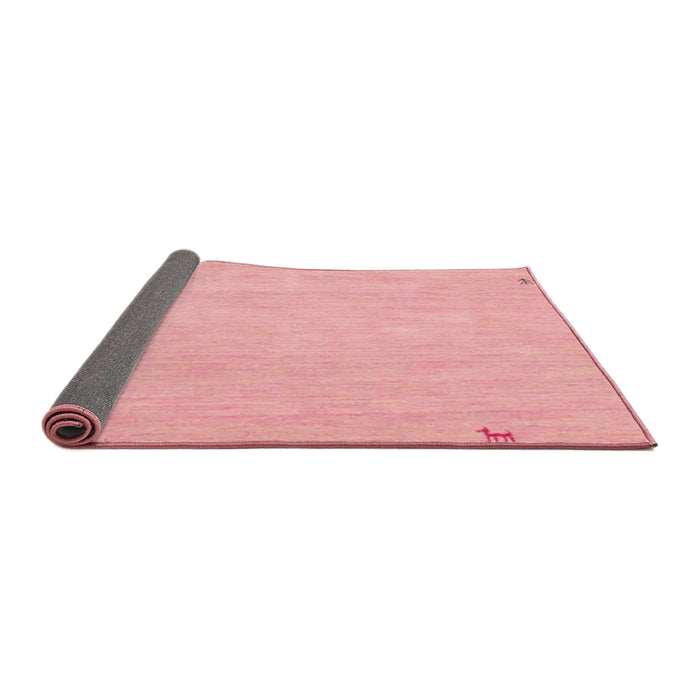 Thickness of Contemporary Light Coral Pink Modern Rug, con931