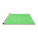 Sideview of Machine Washable Abstract Emerald Green Contemporary Area Rugs, wshcon931emgrn