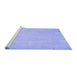 Sideview of Machine Washable Abstract Blue Contemporary Rug, wshcon931blu