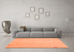 Machine Washable Abstract Orange Contemporary Area Rugs in a Living Room, wshcon931org