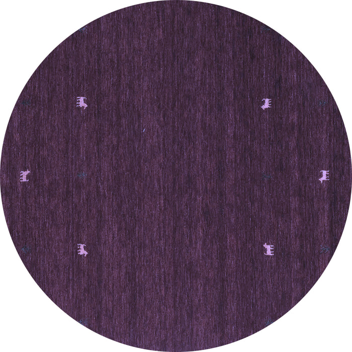 Round Abstract Blue Contemporary Rug, con932blu