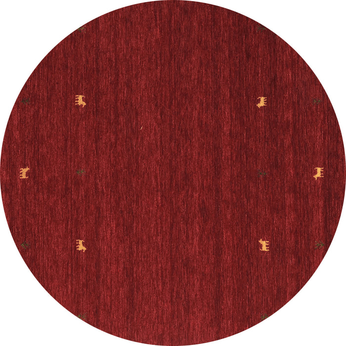 Round Abstract Brown Contemporary Rug, con932brn