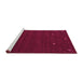 Sideview of Machine Washable Abstract Purple Contemporary Area Rugs, wshcon932pur