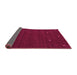 Sideview of Abstract Purple Contemporary Rug, con932pur