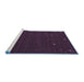 Sideview of Machine Washable Abstract Blue Contemporary Rug, wshcon932blu