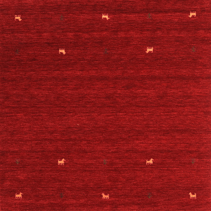 Serging Thickness of Abstract Orange Contemporary Rug, con932org