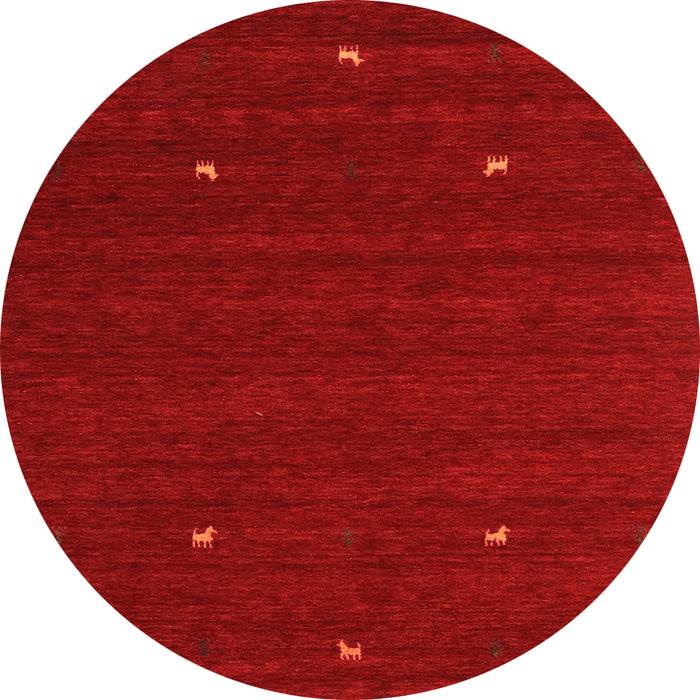 Square Abstract Orange Contemporary Rug, con932org